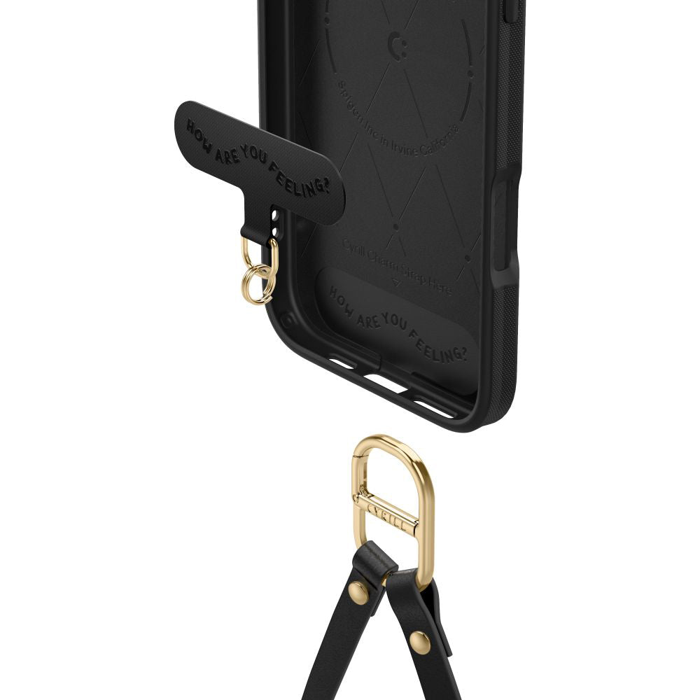 MagSafe-kotelo Apple iPhone 16 Prolle, Spigen, Cyrill Kajuk Classic Charm, Musta