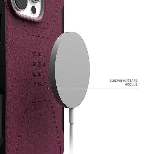 MagSafe-kuori Apple iPhone 16 Pro:lle, Urban Armor Gear, Civilian, Viininpunainen