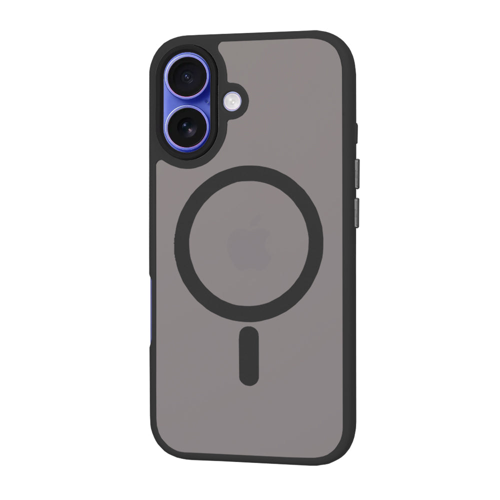 MagSafe-kotelo Apple iPhone 16:lle, Techsuit, HaloFrost, Musta