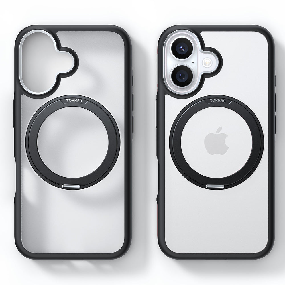 MagSafe-kotelo Apple iPhone 16:lle, Torras, Ostand R Fusion, Musta