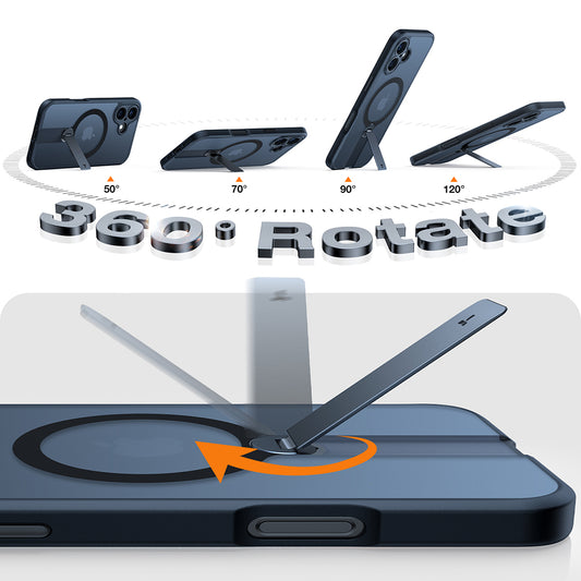 MagSafe-kotelo Apple iPhone 16:lle, Torras, Pstand Spin, Musta