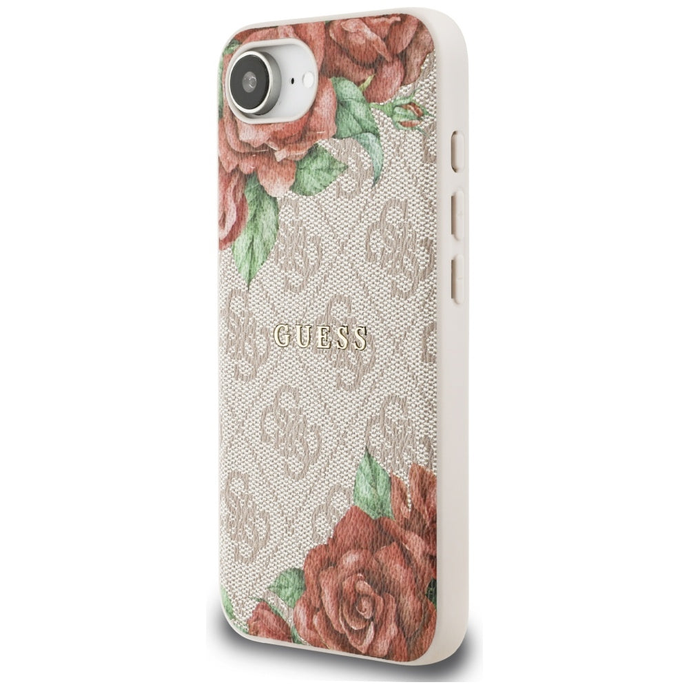 MagSafe-kotelo Apple iPhone 17e / 16e, Guess, 4G Flowers Print, Pinkki