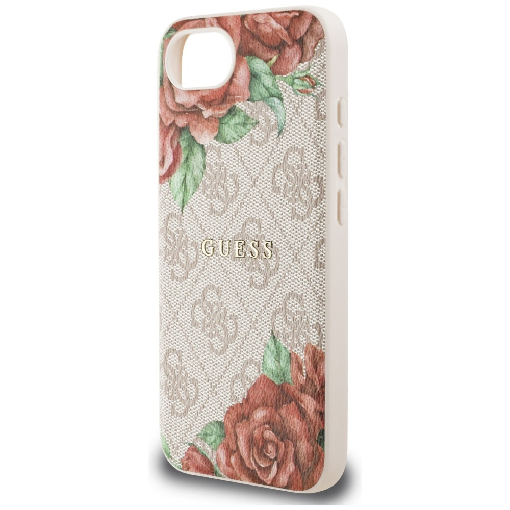MagSafe-kotelo Apple iPhone 17e / 16e, Guess, 4G Flowers Print, Pinkki