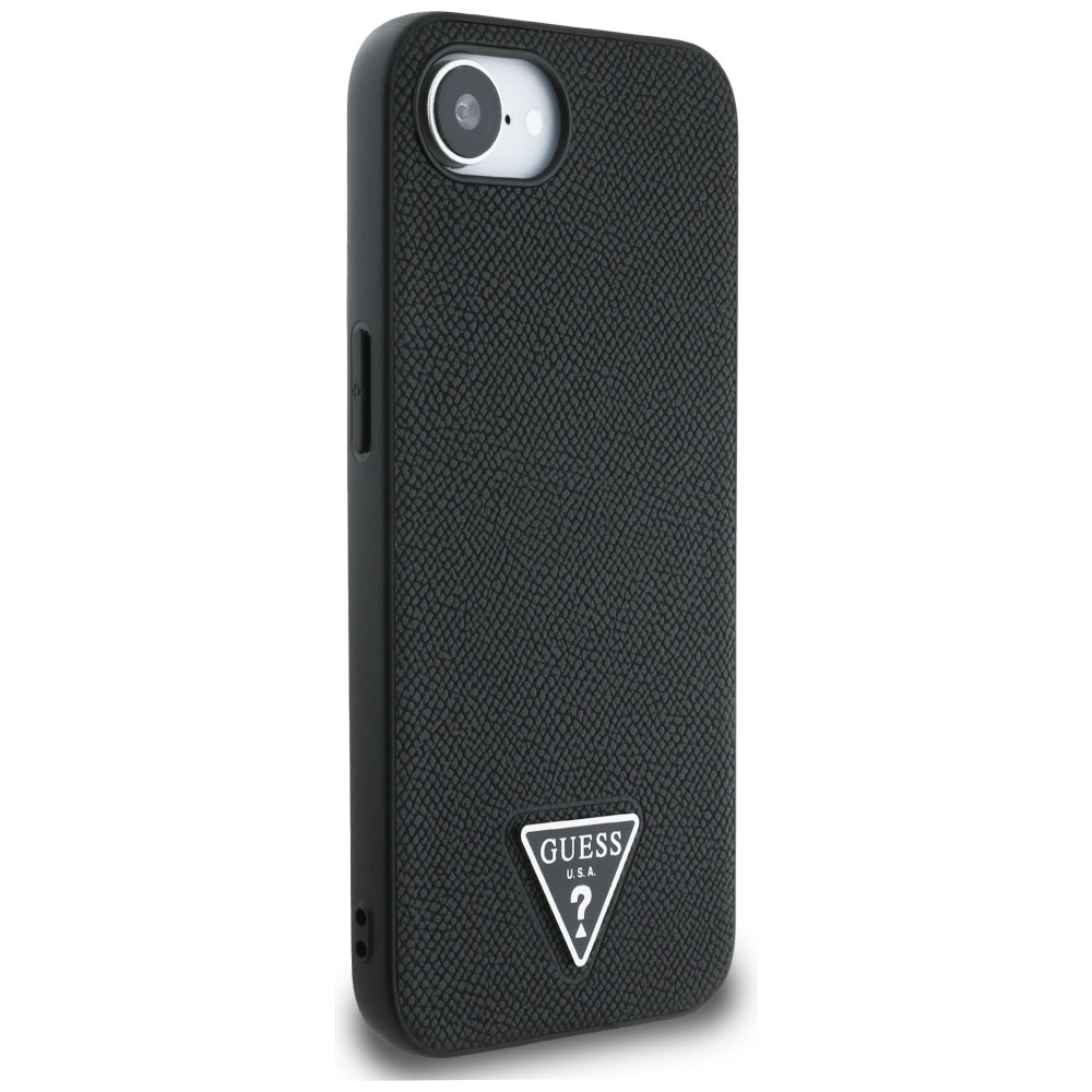 MagSafe-kotelo Apple iPhone 17e / 16e, Guess, Grained Triangle Logo, Musta