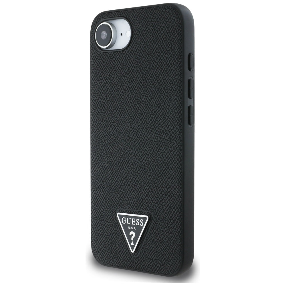 MagSafe-kotelo Apple iPhone 17e / 16e, Guess, Grained Triangle Logo, Musta