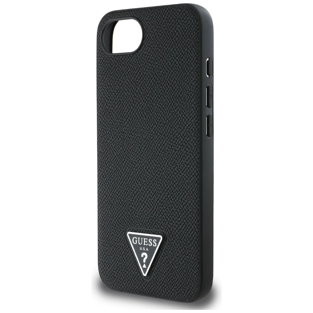 MagSafe-kotelo Apple iPhone 17e / 16e, Guess, Grained Triangle Logo, Musta