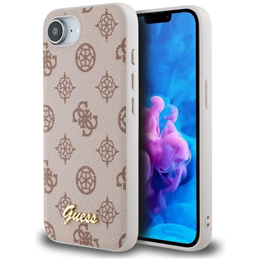 MagSafe-kotelo Apple iPhone 17e / 16e, Guess, Peony Script, Ruskea