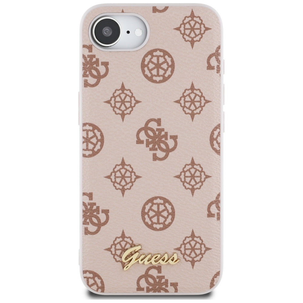MagSafe-kotelo Apple iPhone 17e / 16e, Guess, Peony Script, Ruskea