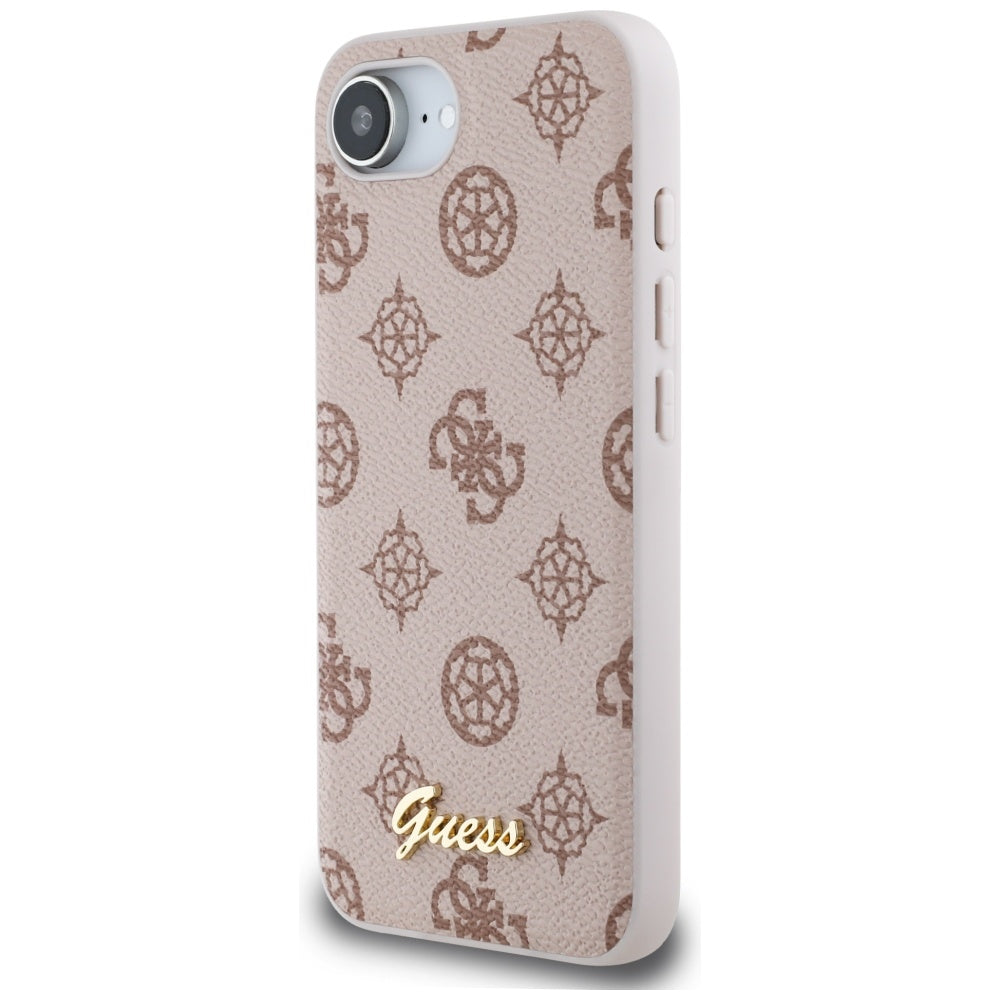 MagSafe-kotelo Apple iPhone 17e / 16e, Guess, Peony Script, Ruskea