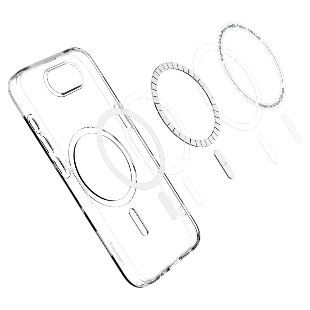 MagSafe-kotelo Apple iPhone 17e / 16e, Spigen, Liquid Crystal, Läpinäkyvä