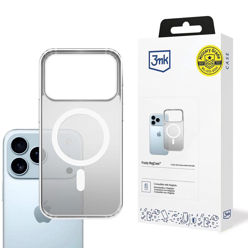 MagSafe-kotelo Apple iPhone 17 Prolle, 3MK, Frosty MagCase, Valkoinen