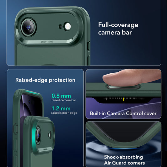 MagSafe-kotelo Apple iPhone 17 Airille, ESR, Classic Hybrid, Satinoitu Vihreä