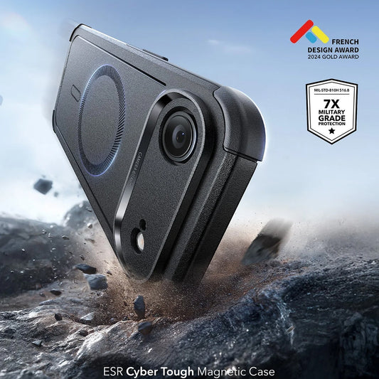 MagSafe-kotelo Apple iPhone 17 Airille, ESR, Cyber, Musta