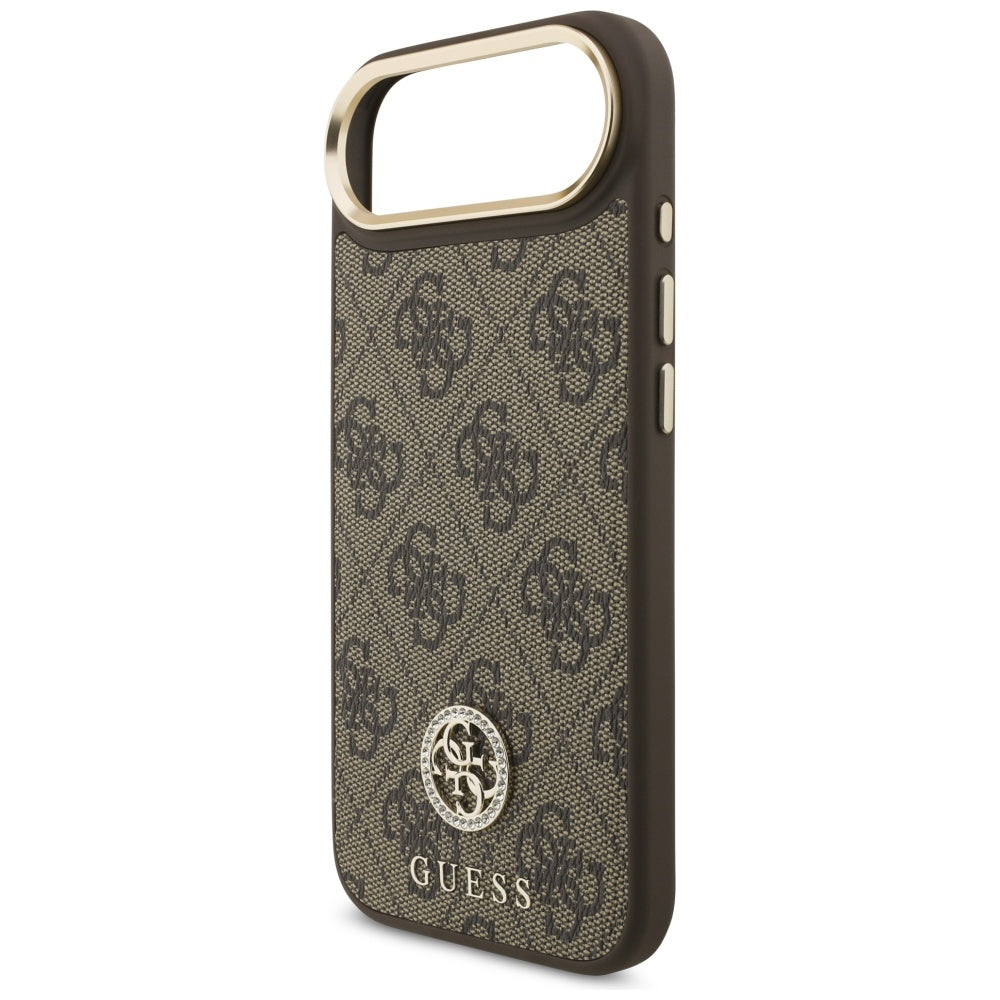 MagSafe-kotelo Apple iPhone 17 Airille, Guess, 4G Strass -logo, ruskea