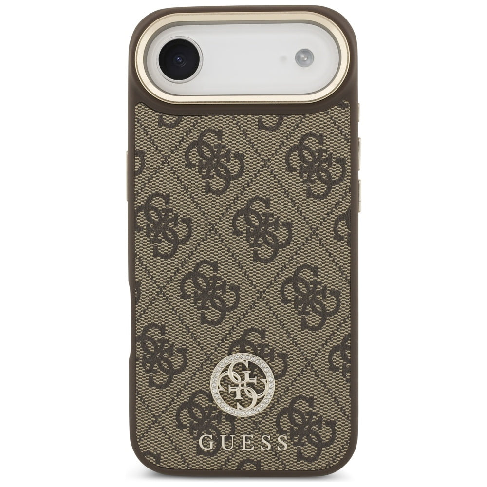 MagSafe-kotelo Apple iPhone 17 Airille, Guess, 4G Strass -logo isolla hihnalla, Ruskea