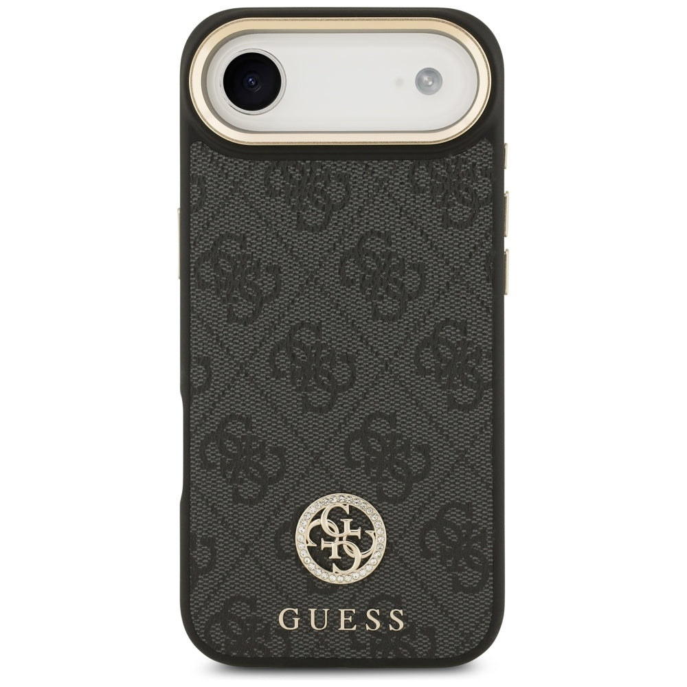 MagSafe-kotelo Apple iPhone 17 Airille, Guess, 4G Strass -logo isolla hihnalla, musta