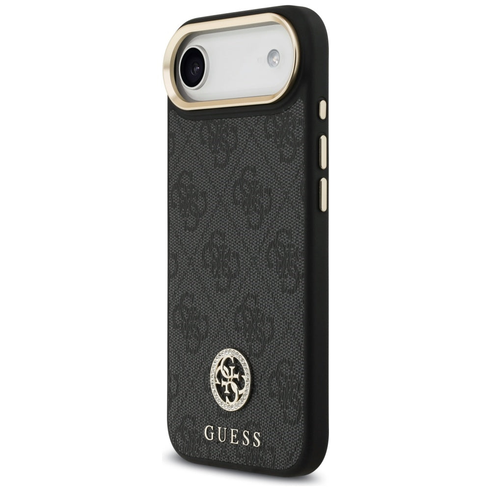 MagSafe-kotelo Apple iPhone 17 Airille, Guess, 4G Strass -logo isolla hihnalla, musta