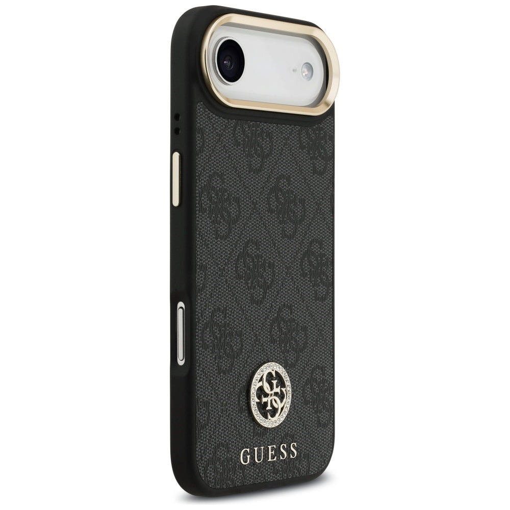MagSafe-kotelo Apple iPhone 17 Airille, Guess, 4G Strass -logo isolla hihnalla, musta