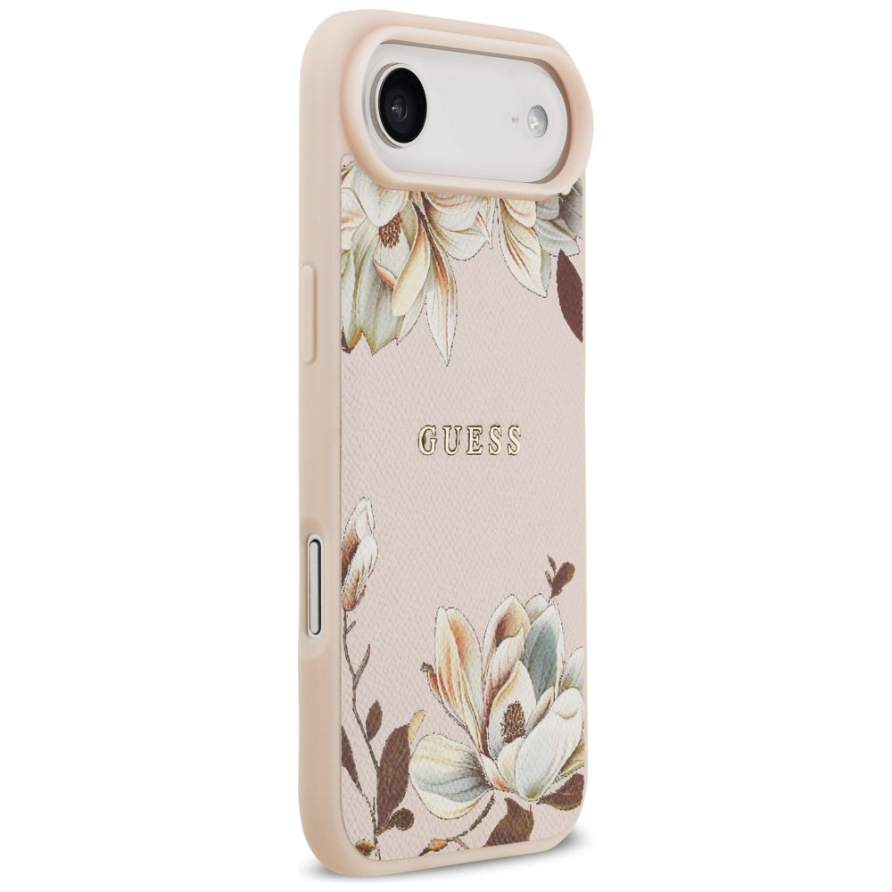 MagSafe-kotelo Apple iPhone 17 Airille, Guess, Grained Flowers, Pinkki
