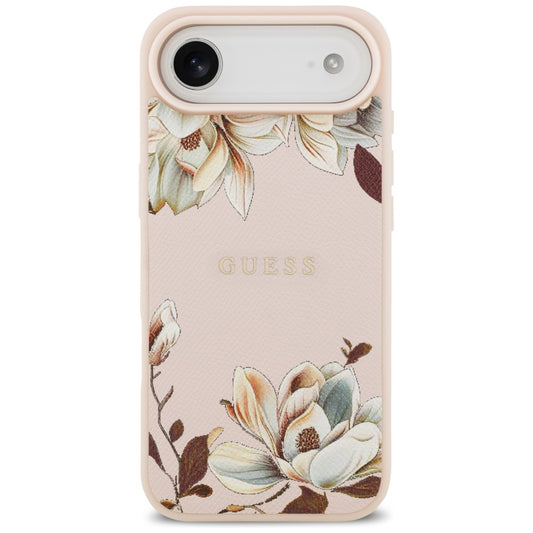 MagSafe-kotelo Apple iPhone 17 Airille, Guess, Grained Flowers, Pinkki