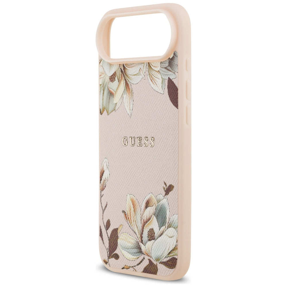 MagSafe-kotelo Apple iPhone 17 Airille, Guess, Grained Flowers, Pinkki