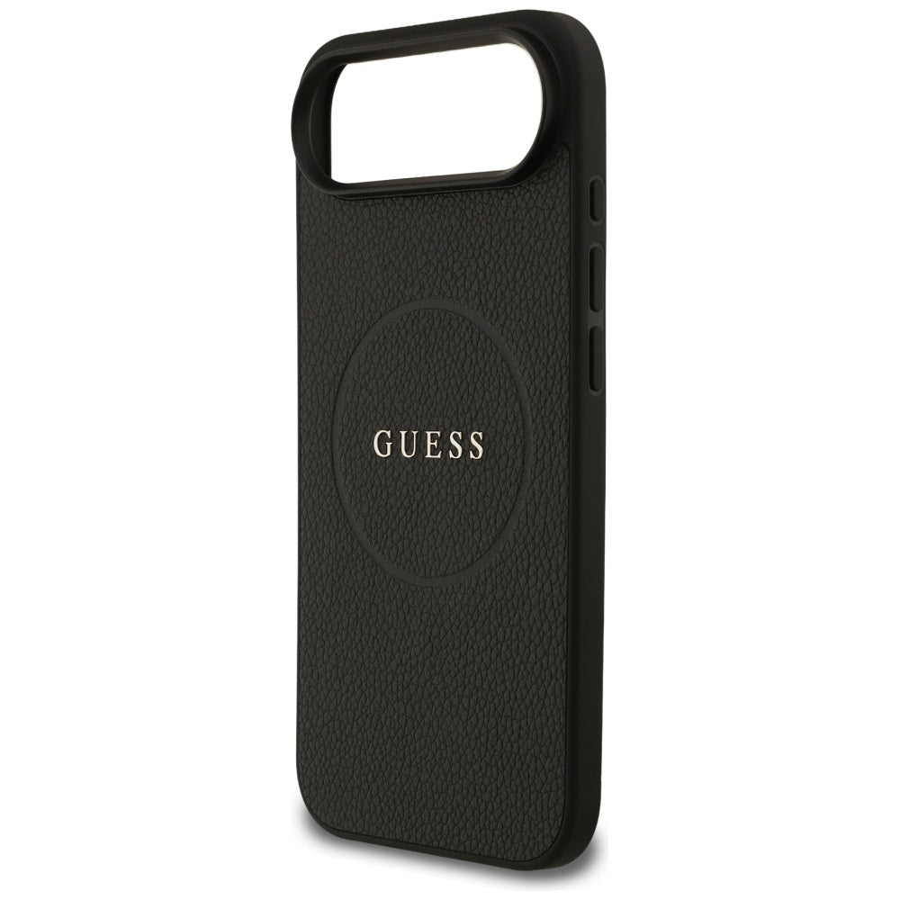 MagSafe-kotelo Apple iPhone 17 Airille, Guess, Grained Gold Ring, Musta