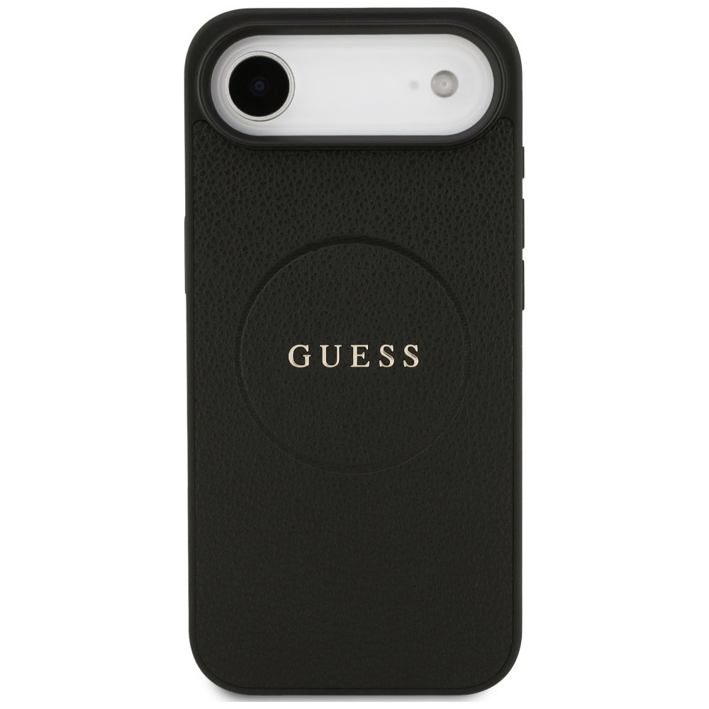 MagSafe-kotelo Apple iPhone 17 Airille, Guess, Grained Gold Ring, Musta