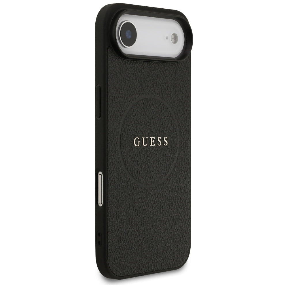 MagSafe-kotelo Apple iPhone 17 Airille, Guess, Grained Gold Ring, Musta