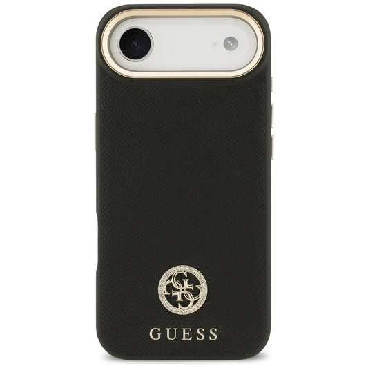 MagSafe-kotelo Apple iPhone 17 Airille, Guess, Grained Strass Logo, Musta