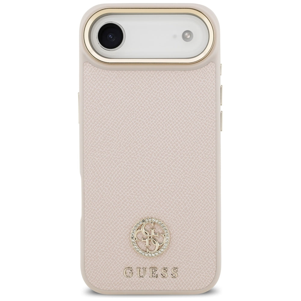 MagSafe-kotelo Apple iPhone 17 Airille, Guess, Grained Strass Logo, Pinkki