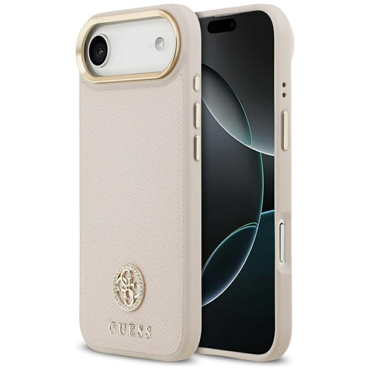 MagSafe-kotelo Apple iPhone 17 Airille, Guess, Grained Strass Logo, Pinkki