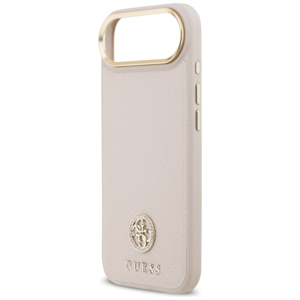 MagSafe-kotelo Apple iPhone 17 Airille, Guess, Grained Strass Logo, Pinkki