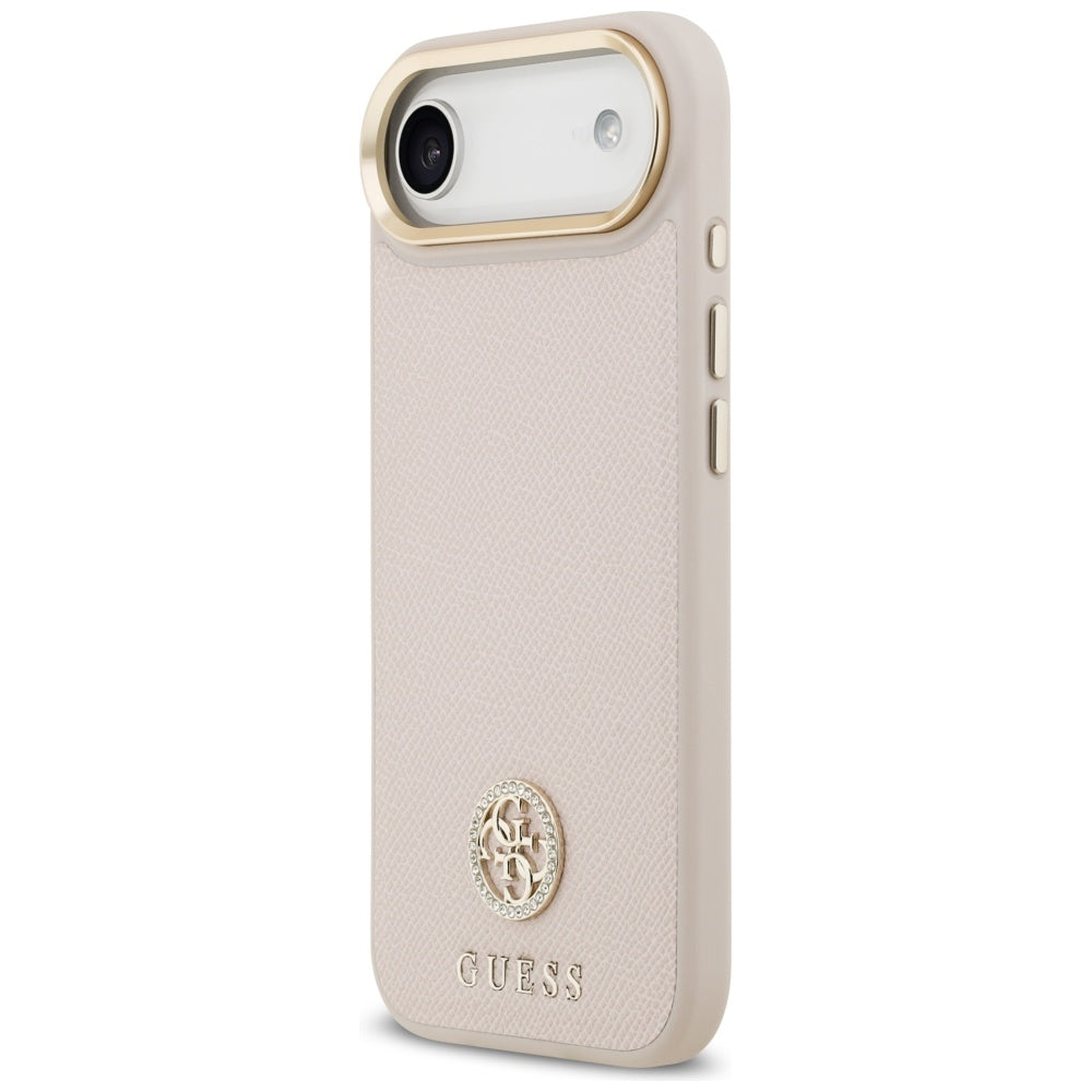 MagSafe-kotelo Apple iPhone 17 Airille, Guess, Grained Strass Logo, Pinkki