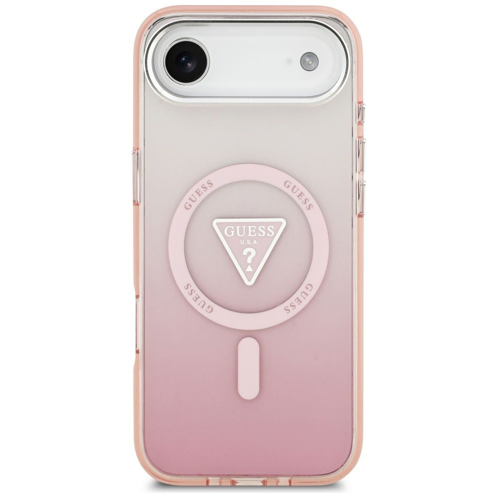 MagSafe-kotelo Apple iPhone 17 Airille, Guess, IML Gradient Triangle -logo, Pinkki