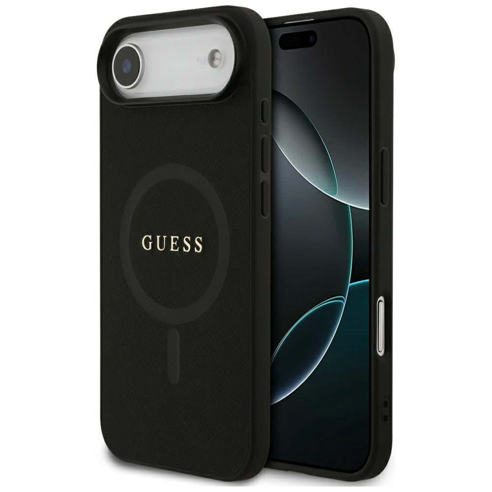 MagSafe-kotelo Apple iPhone 17 Airille, Guess, Saffiano Classic Logo, Musta