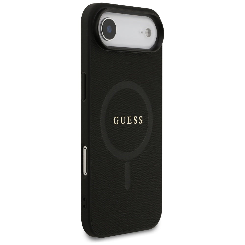 MagSafe-kotelo Apple iPhone 17 Airille, Guess, Saffiano Classic Logo, Musta
