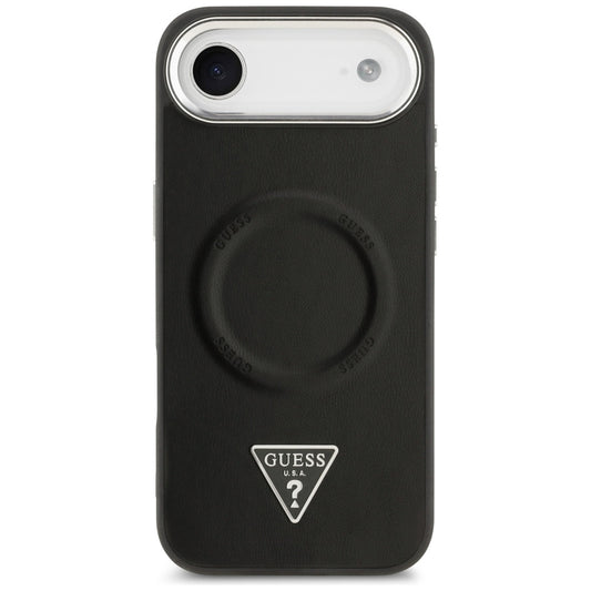 MagSafe-kotelo Apple iPhone 17 Airille, Guess, Triangle Logo, Musta Hopea