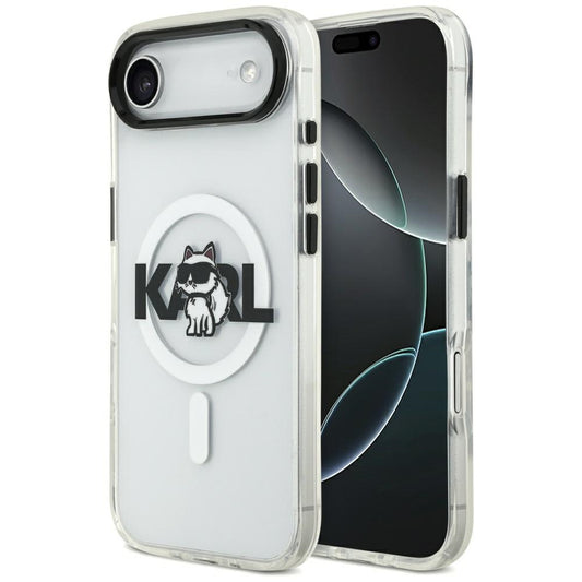 MagSafe-kotelo Apple iPhone 17 Airille, Karl Lagerfeld, IML Sketch Logo Choupette, Läpinäkyvä