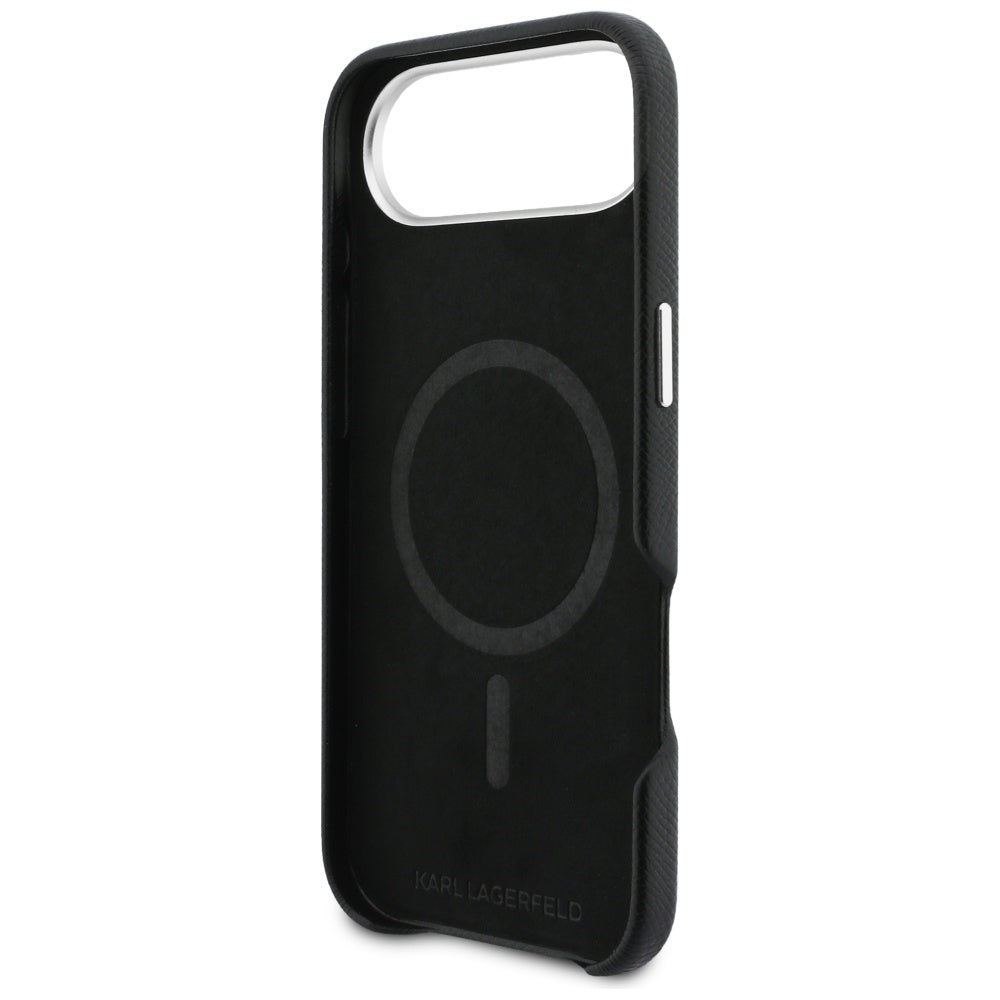 MagSafe-kotelo Apple iPhone 17 Airille, Karl Lagerfeld, Karl & Choupette Head's Pin, Musta
