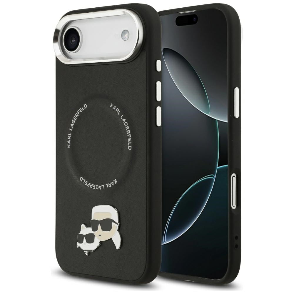 MagSafe-kotelo Apple iPhone 17 Airille, Karl Lagerfeld, Karl & Choupette Pins, Musta
