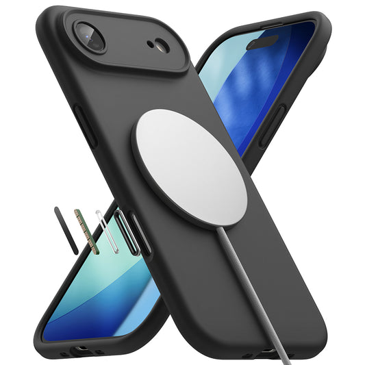 MagSafe-kotelo Apple iPhone 17 Airille, Ringke, Silikoni, Musta