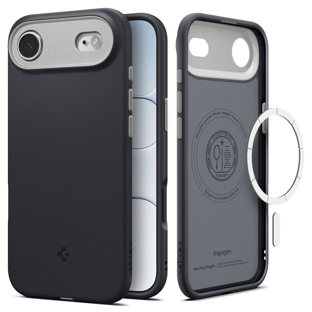 MagSafe-kotelo Apple iPhone 17 Airille, Spigen, Caseology Nano Pop, Musta ACS10301
