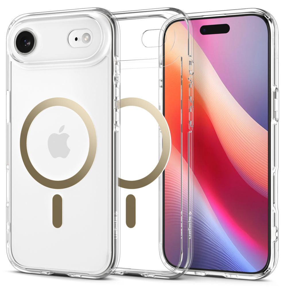 MagSafe-kotelo Apple iPhone 17 Airille, Spigen, Ultra Hybrid, Läpinäkyvä Kulta ACS10315