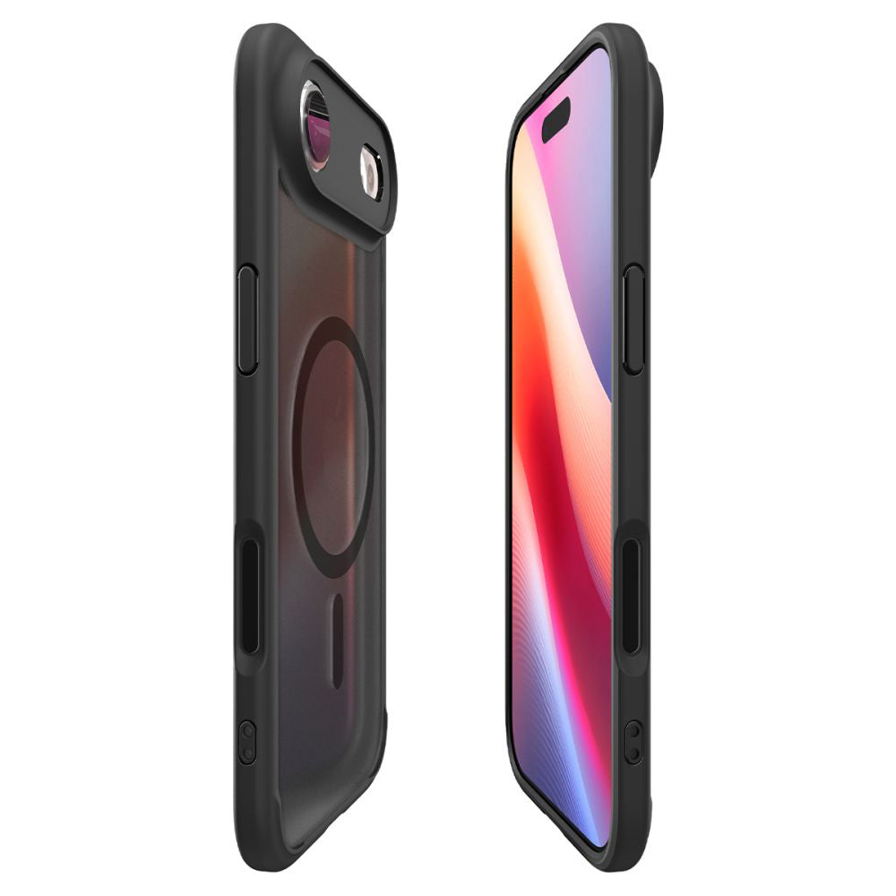 MagSafe-kotelo Apple iPhone 17 Airille, Spigen, Ultra Hybrid, Satinoitu Musta