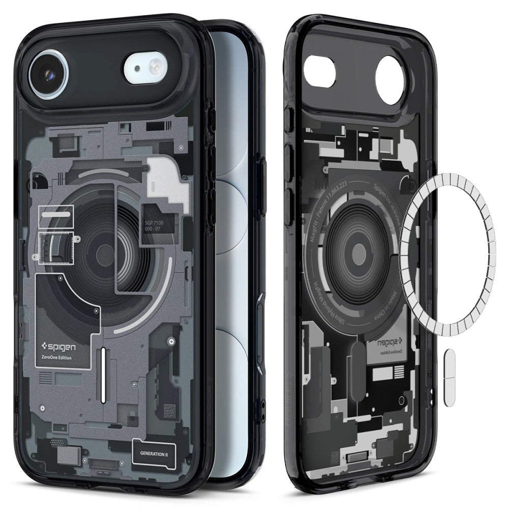 MagSafe-kotelo Apple iPhone 17 Airille, Spigen, Ultra Hybrid Zero One, Musta ACS10320