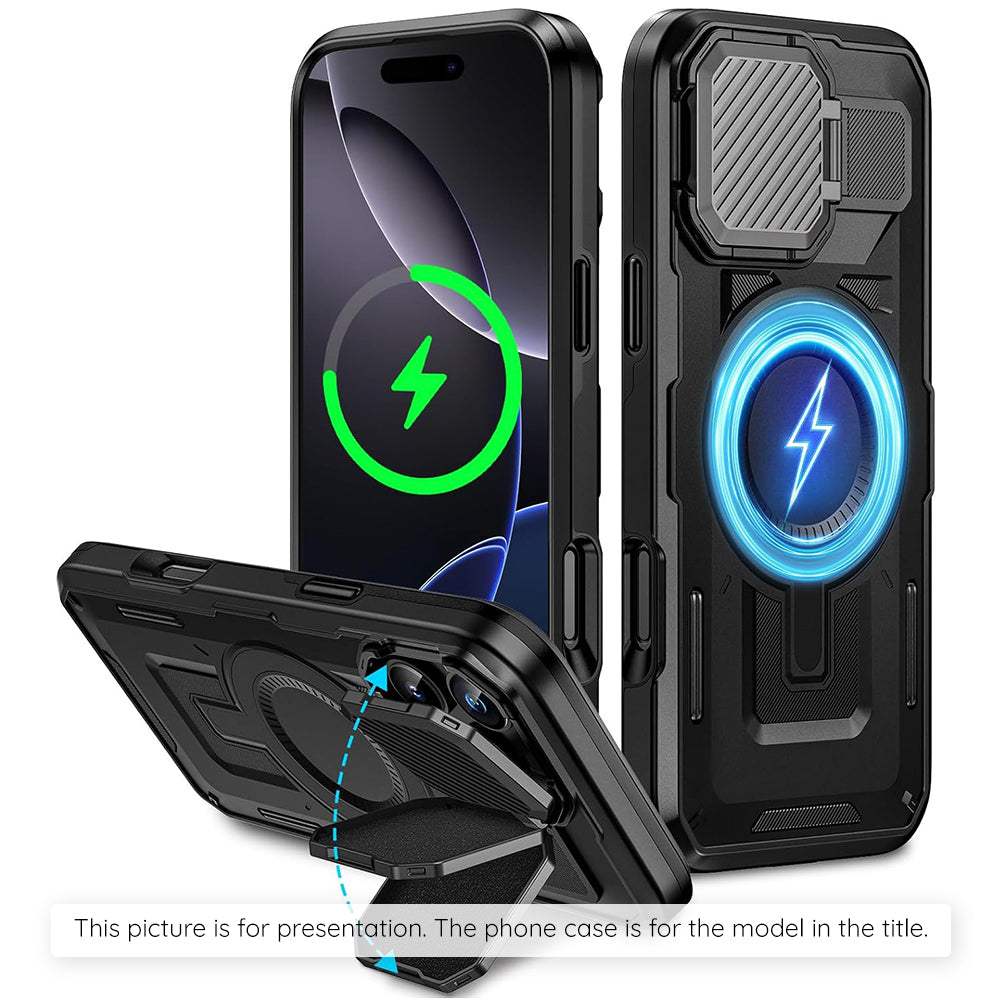 MagSafe-kotelo Apple iPhone 17 Airille, Techsuit, CamVault, Musta