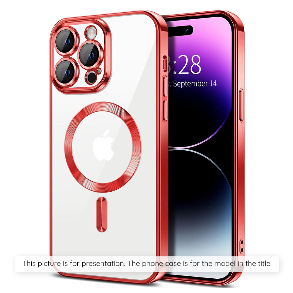 MagSafe-kotelo Apple iPhone 17 Airille, Techsuit, Luxury Crystal, Punainen