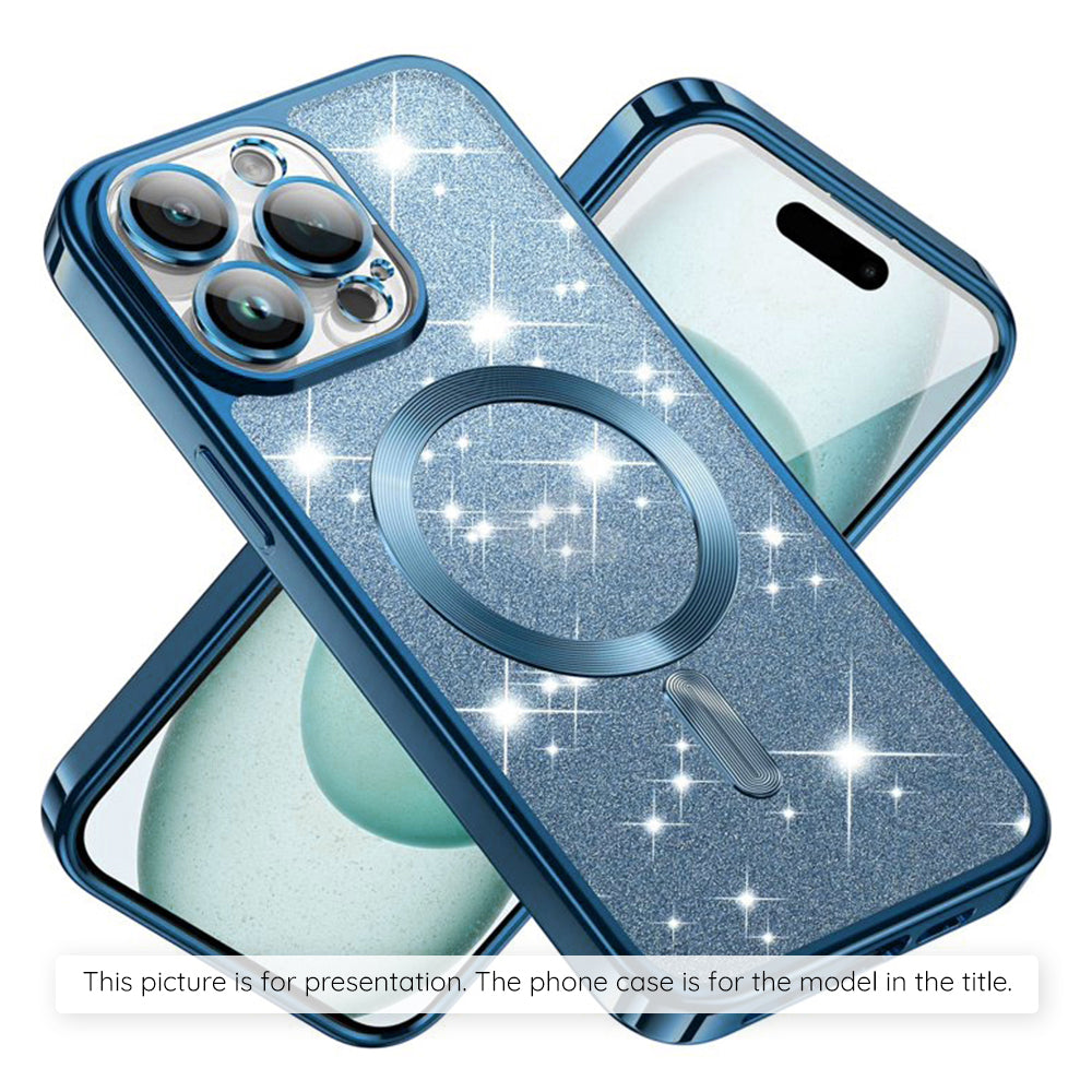 MagSafe-kotelo Apple iPhone 17 Airille, Techsuit, Luxury Glitter, Sininen