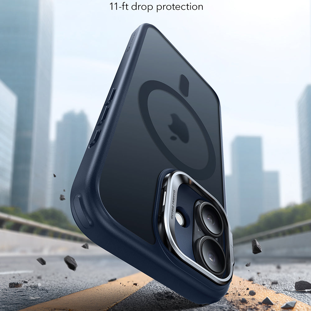 MagSafe-kotelo Apple iPhone 17:lle, ESR, Classic Hybrid Kickstand, Satinoitu Sininen