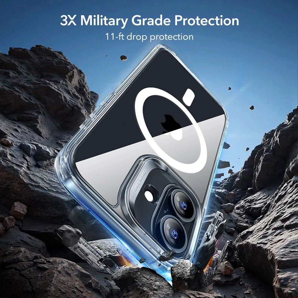 MagSafe-kotelo Apple iPhone 17:lle, ESR, Classic Hybrid näytönsuojalla, Läpinäkyvä